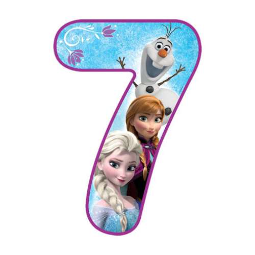 Frozen Number 7 Edible Icing Image - Click Image to Close